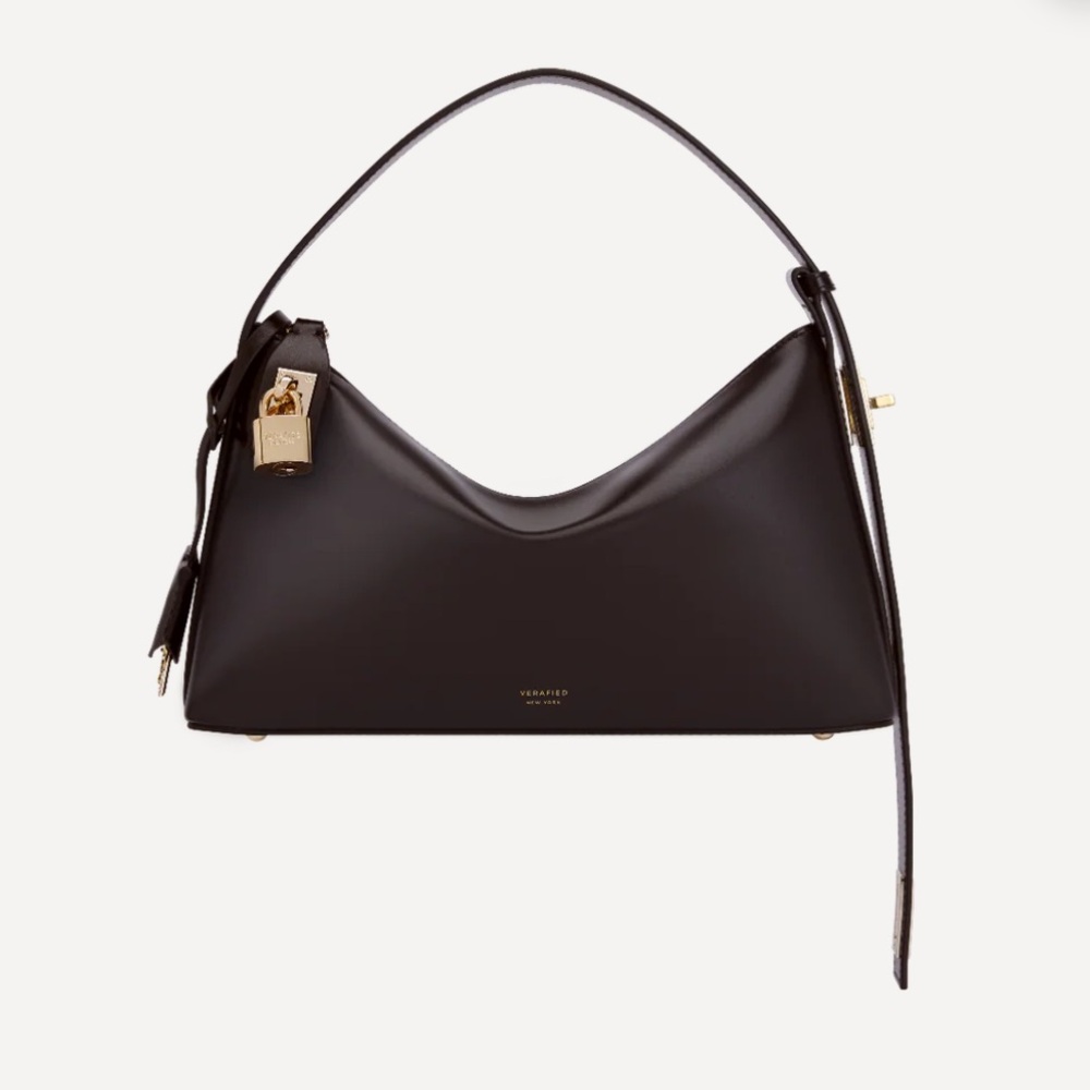 Verafied New York Gold Chocolate Hobo Bag